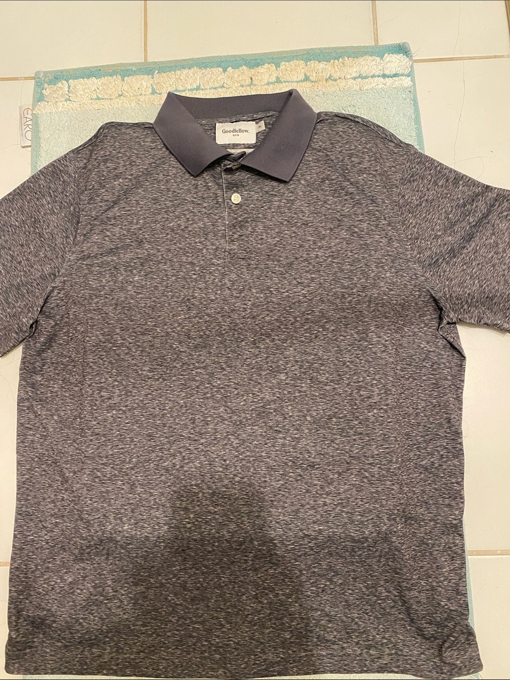 Goodfellow & Co Men's Dark Heather Gray Polo with Contrast Collar